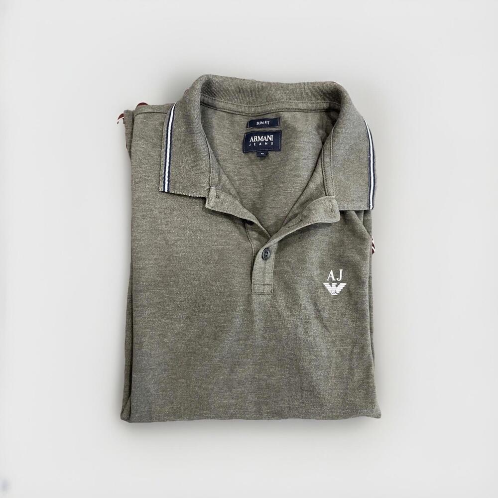ARMANI JEANS MENS POLO SHIRT MEDIUM DARK GREY GREAT CONDITION!!